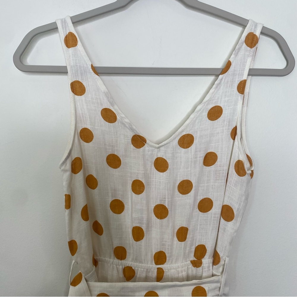 Monteau Los Angeles Polka Dot Sleeveless Jumpsuit Sz S - Picture 5 of 16